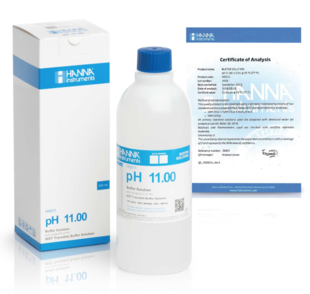 Kalibrační roztok pro pH 11,00; 500 ml, s certifikátem