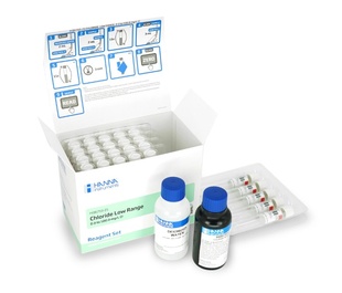 Reagencie pro stanovení chloridů, nízký rozsah, 16mm, 25 testů