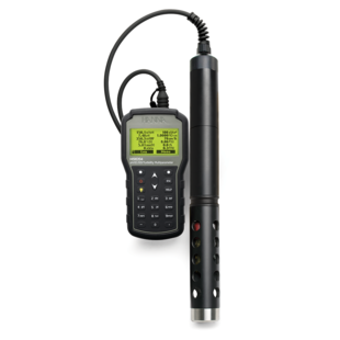 Přenosný multimetr HI98394 pro pH, konduktivitu, ISE, turbiditu, kyslík, 50m kabel